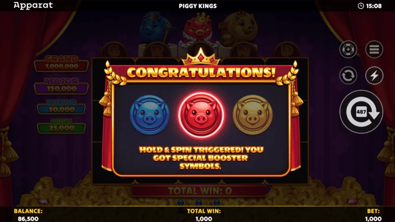 Piggy Kings - besplatni spinovi sa Crown Scatter
